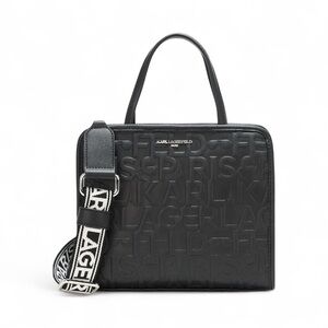 Karl Lagerfeld Black Embossed Men's Bag